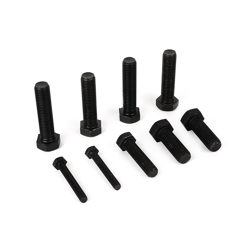 Gred 8.8 Black Oxide penuh bolt heksagon thread, hex kepala bolt