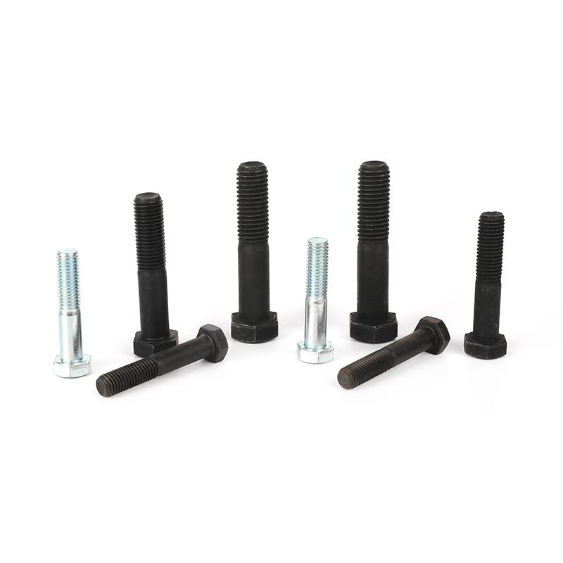 Gred 8.8 Zink bersalut/hitam oksida bolt heksagon separa-thread dengan bolt kepala yang dikurangkan, hex kepala
